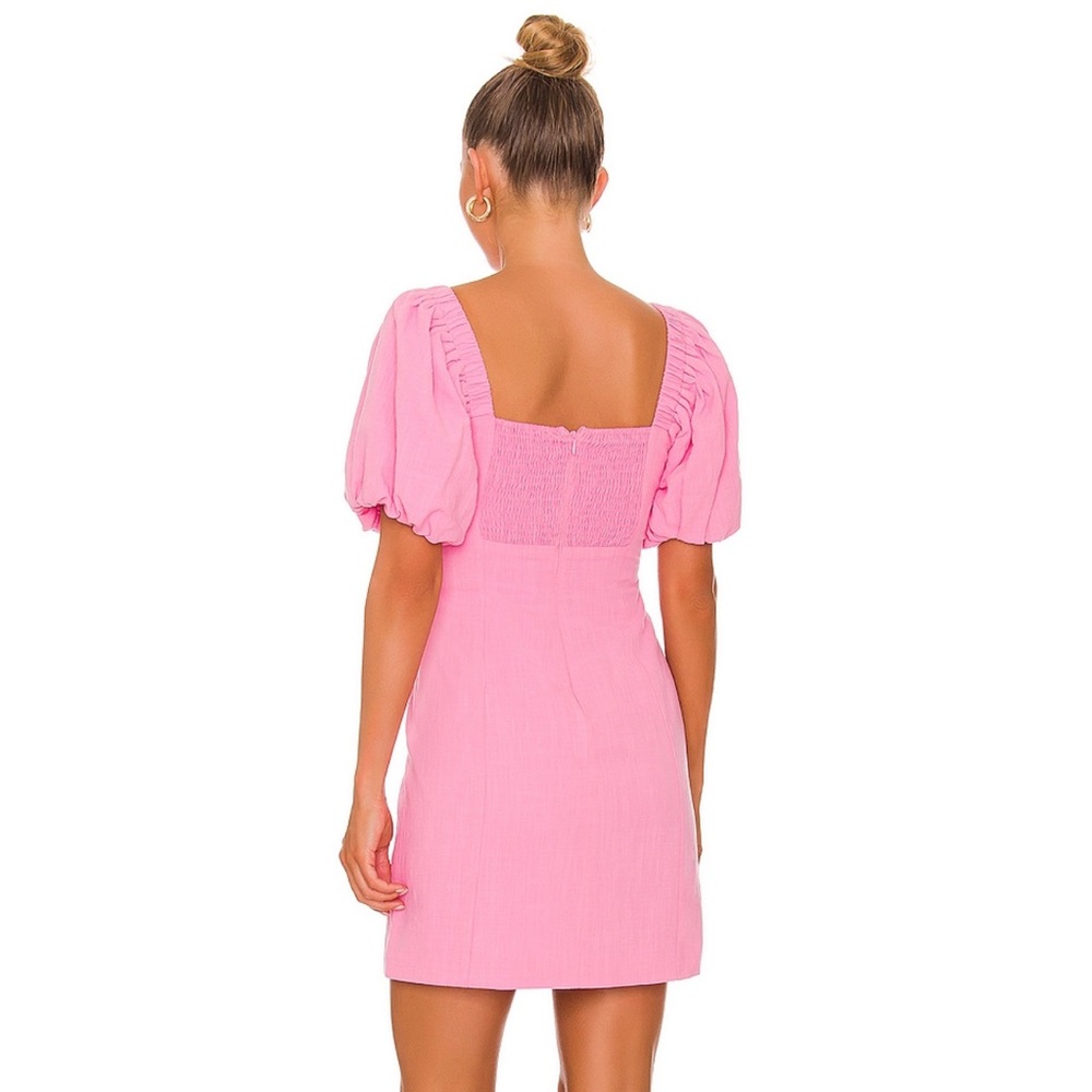 SNDYS x Revolve NWT Cotton Tuscany Linen Dress in Bubblegum Pink Size Medium - Picture 2 of 11